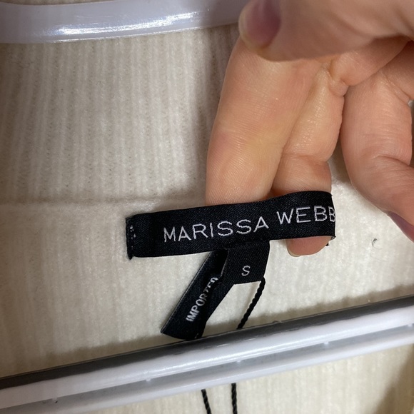 Marissa Webb Arie ribbed cashmere blend Henley sweater in cream size S - Picture 11 of 14